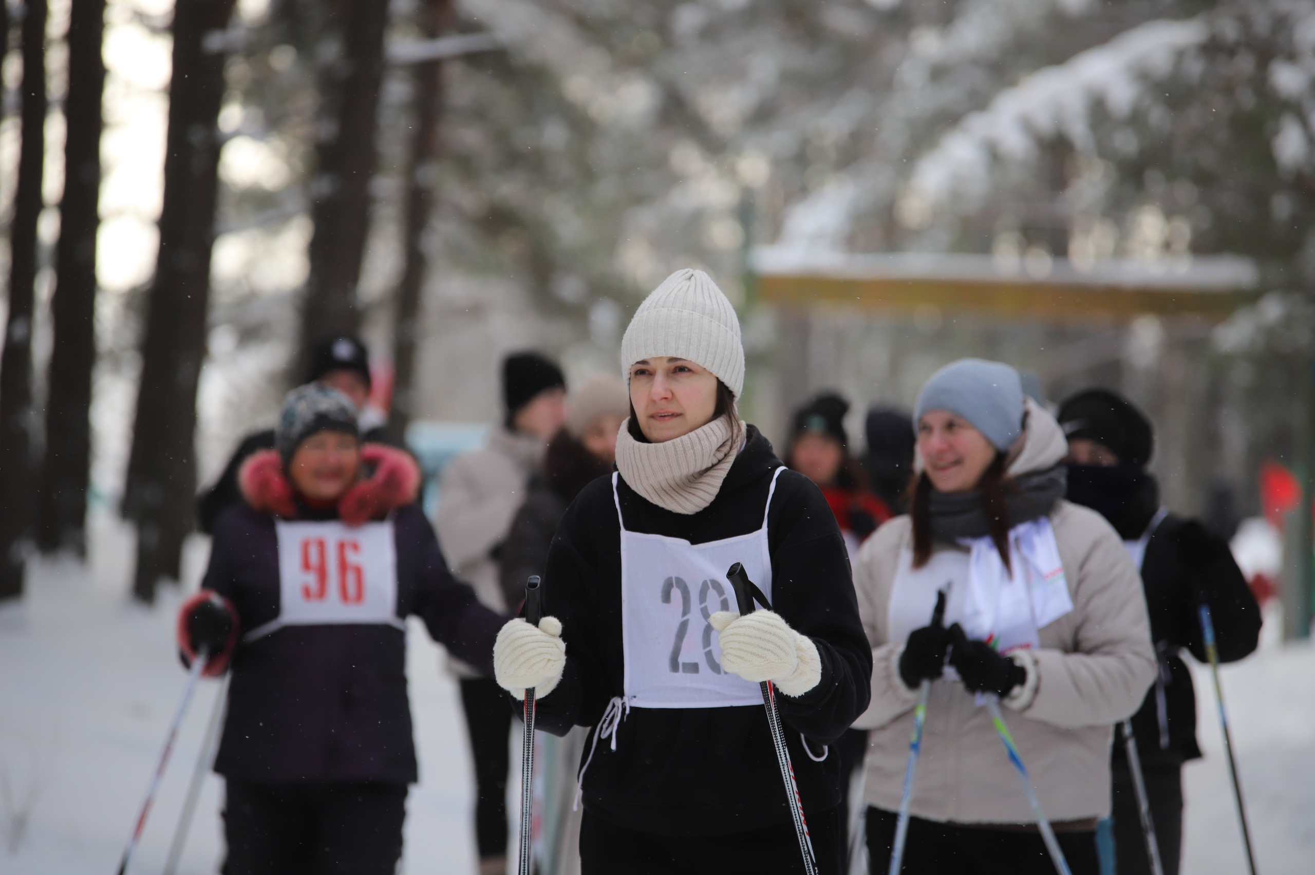 ФОТАРЭПАРТАЖ: лыжныя гонкі ў рамках XXII спартакіяды Петрыкаўскага раёна