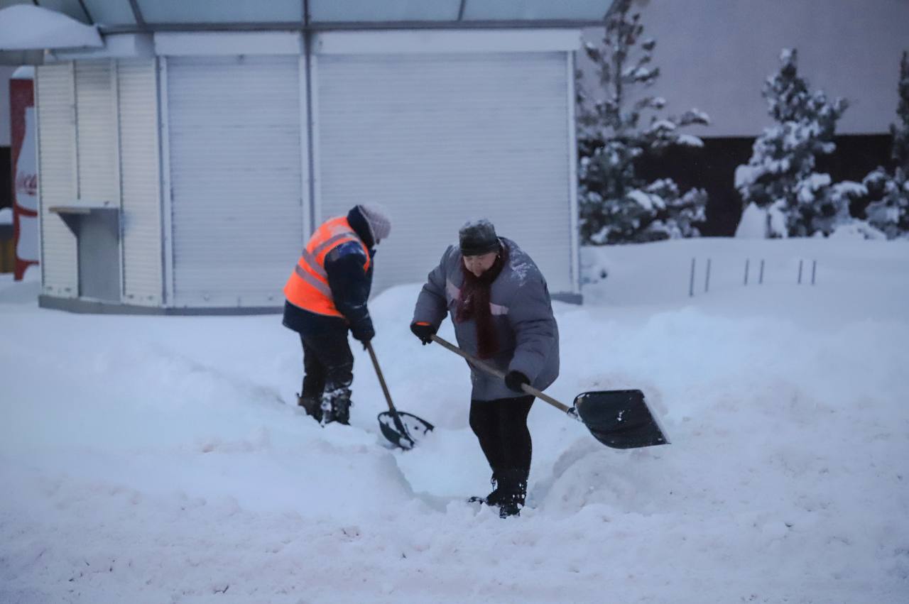 Разам супраць снегу
