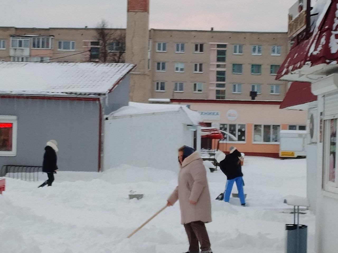 Разам супраць снегу