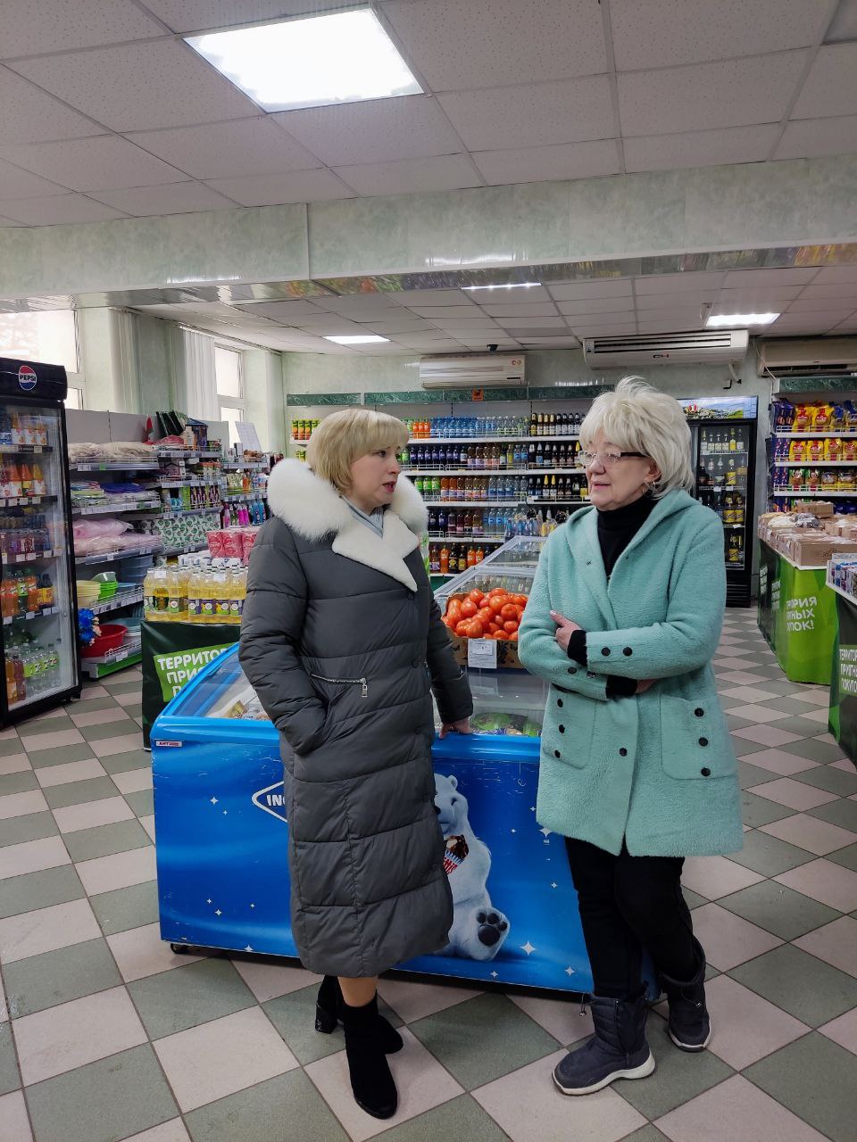 Святлана Сянько ў Ляскавічах: маніторынг цэн і выбар тавараў