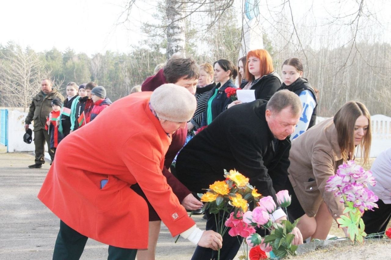 Сёння ў Вялікіх Сялюцічах каля брацкай магілы ахвярам фашызму прайшоў мітынг-рэквіем "Не забудзем ніколі"