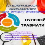 Неделя нулевого травматизма в Гомельской области: с 19 по 25 октября 2026 года